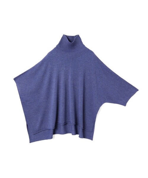 mizuiroind（ミズイロインド）の「mizuiro ind ポンチョライクプルオーバー（ニット/セーター・レディース・ブラウン/ライトブルー/ブラック/オフホワイト/グレー・FREE）」の20枚目の写真