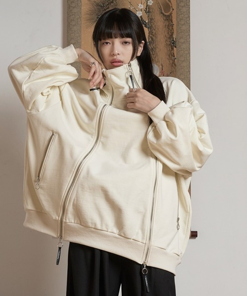 セール】ハイネックデザインZIPスウェット（スウェット）｜狐独