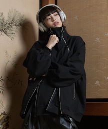 狐独（コドク）の「ハイネックデザインZIPスウェット（スウェット）」