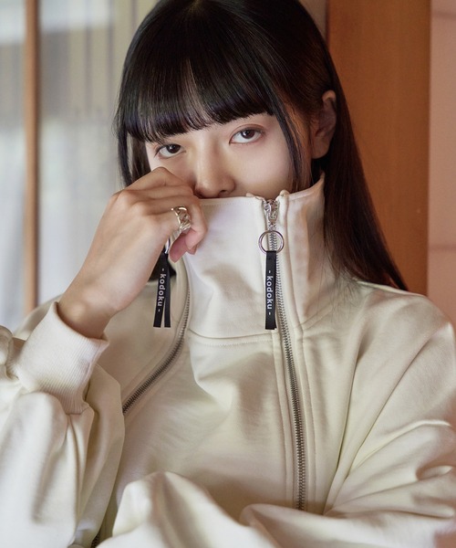 狐独(コドク)の「ハイネックデザインZIPスウェット(スウェット・メンズ・アイボリー/ブラック・LARGE/MEDIUM)」の15枚目の写真