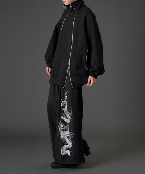 ハイネックデザインZIPスウェット（スウェット）｜狐独（コドク）の