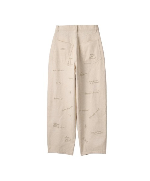 Knuth Marf(クヌースマーフ)の「embroidered corduroy pants(unisex)(その他パンツ・レディース・カーキ/アイボリー/ネイビー・X-SMALL/SMALL/MEDIUM/LARGE)」の4枚目の写真