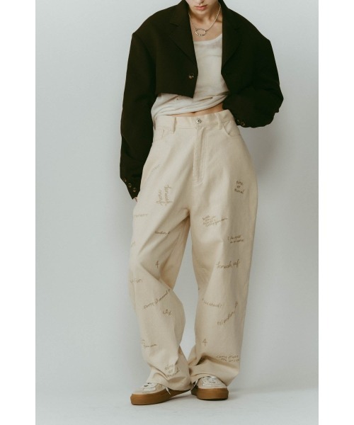Knuth Marf(クヌースマーフ)の「embroidered corduroy pants(unisex)(その他パンツ・レディース・カーキ/アイボリー/ネイビー・X-SMALL/SMALL/MEDIUM/LARGE)」の7枚目の写真