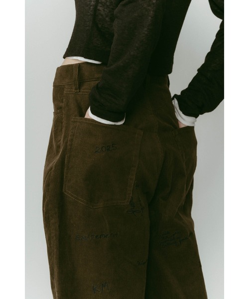 Knuth Marf(クヌースマーフ)の「embroidered corduroy pants(unisex)(その他パンツ・レディース・カーキ/アイボリー/ネイビー・X-SMALL/SMALL/MEDIUM/LARGE)」の16枚目の写真