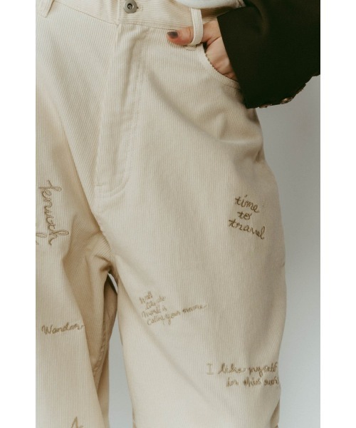 embroidered corduroy pants(unisex)（その他パンツ）｜Knuth Marf