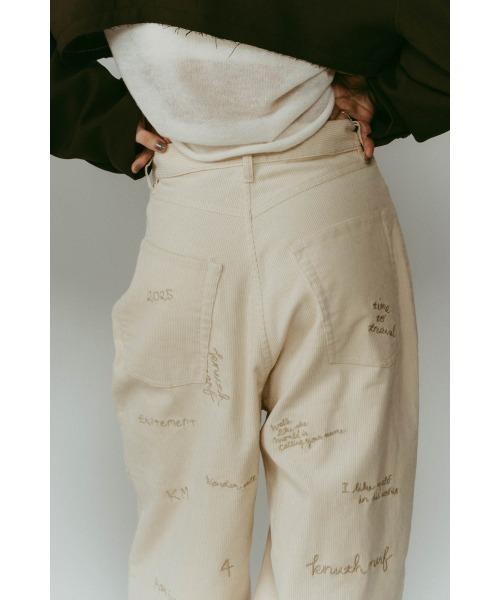 embroidered corduroy pants(unisex)（その他パンツ）｜Knuth Marf