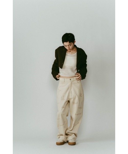Knuth Marf(クヌースマーフ)の「embroidered corduroy pants(unisex)(その他パンツ・レディース・カーキ/アイボリー/ネイビー・X-SMALL/SMALL/MEDIUM/LARGE)」の22枚目の写真