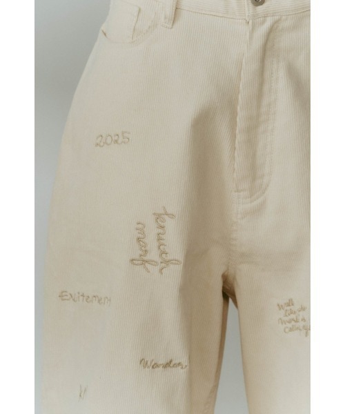 embroidered corduroy pants(unisex)（その他パンツ）｜Knuth Marf