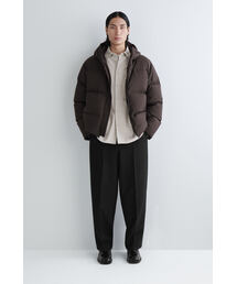 COS ダークブラウン ジップアップジャケット GU公式 | ジップアップ