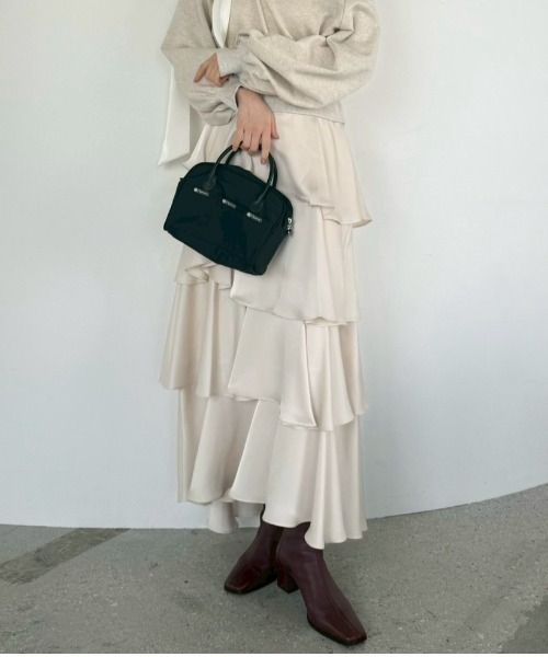 セール】サテンランダムティアードスカート（スカート）｜FRAY I.D