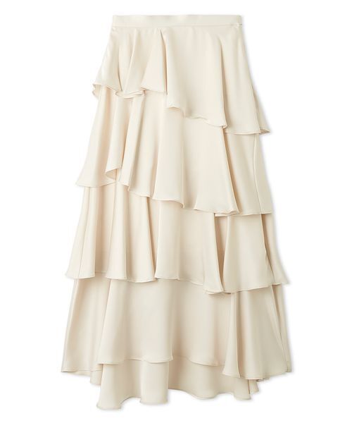 FRAY I.D サテンランダムティアードスカート セール】サテンランダムティアードスカート（スカート）｜FRAY I.D