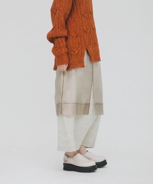 LAATO（ラート）の「sheer midi skirt（スカート・レディース・グレー/ブラウン・FREE）」の9枚目の写真