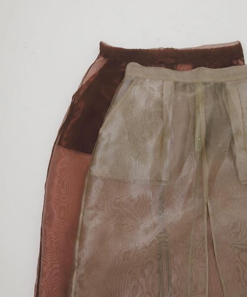 LAATO（ラート）の「sheer midi skirt（スカート・レディース・グレー/ブラウン・FREE）」の11枚目の写真