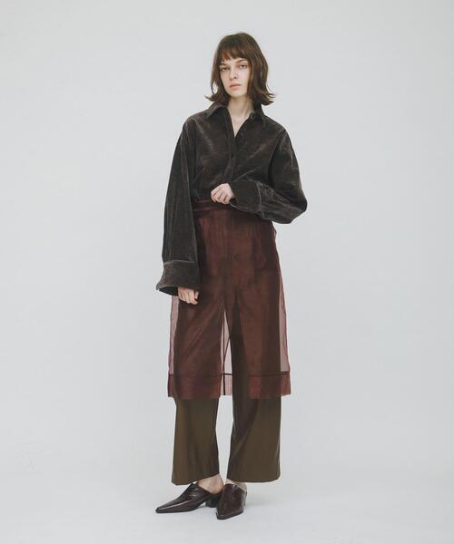 LAATO（ラート）の「sheer midi skirt（スカート・レディース・グレー/ブラウン・FREE）」の16枚目の写真