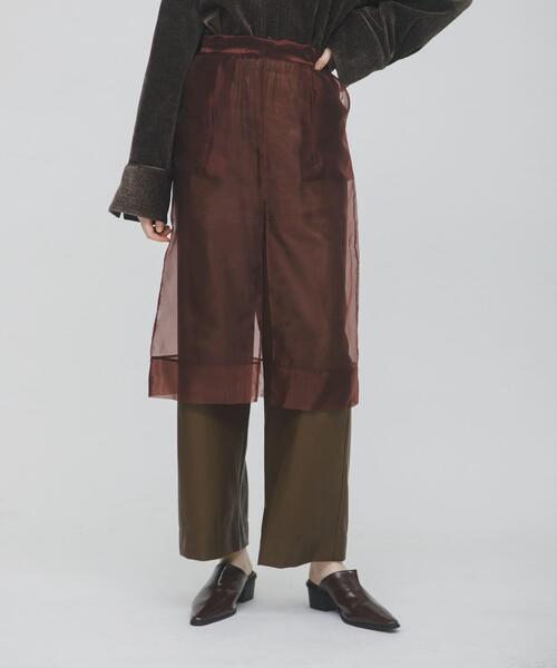 LAATO（ラート）の「sheer midi skirt（スカート・レディース・グレー/ブラウン・FREE）」の19枚目の写真