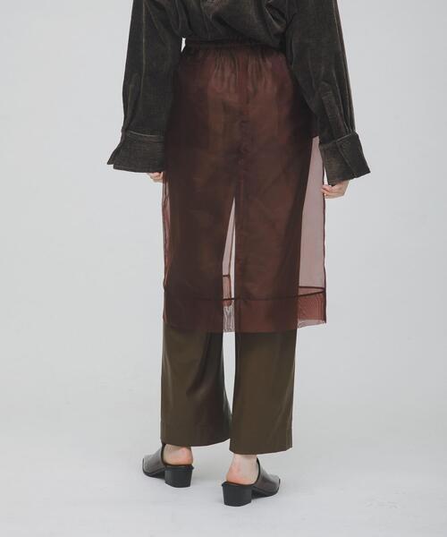 LAATO（ラート）の「sheer midi skirt（スカート・レディース・グレー/ブラウン・FREE）」の20枚目の写真
