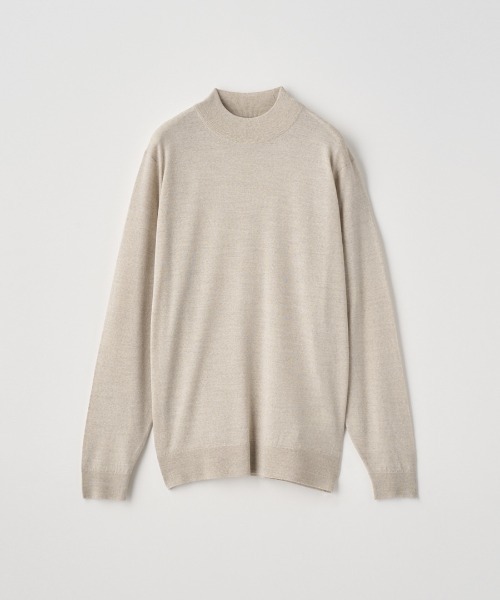 JOHN SMEDLEY（ジョンスメドレー）の「モックネック長袖ニットプルオーバー（ニット/セーター・メンズ・カーキ/ブラウン系その他/グレー系その他/ブラック/ブラウン系その他2/チャコールグレー/グレー/ブルー系その他/オレンジ/ダークグレー/グリーン/ベージュ系その他/ブラウン系その他3/レッド系その他/ホワイト/ダークネイビー/ブルー系その他4・S/XL/L/M）」の6枚目の写真