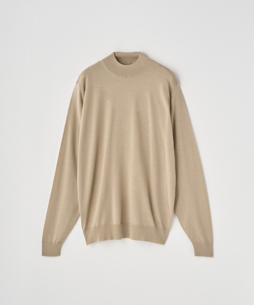 JOHN SMEDLEY（ジョンスメドレー）の「モックネック長袖ニットプルオーバー（ニット/セーター・メンズ・カーキ/ブラウン系その他/グレー系その他/ブラック/ブラウン系その他2/チャコールグレー/グレー/ブルー系その他/オレンジ/ダークグレー/グリーン/ベージュ系その他/ブラウン系その他3/レッド系その他/ホワイト/ダークネイビー/ブルー系その他4・S/XL/L/M）」の10枚目の写真