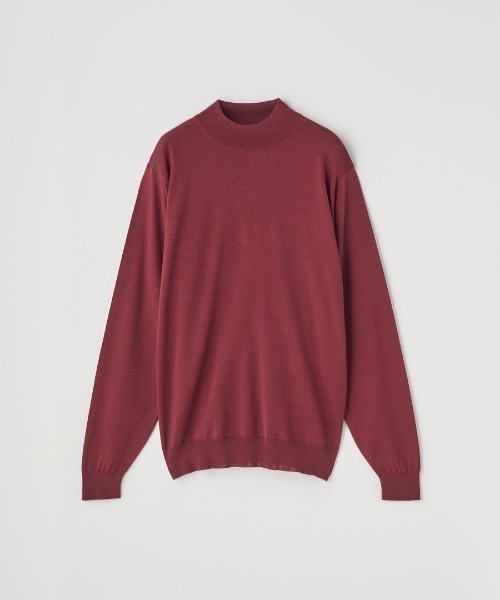 JOHN SMEDLEY（ジョンスメドレー）の「モックネック長袖ニットプルオーバー（ニット/セーター・メンズ・カーキ/ブラウン系その他/グレー系その他/ブラック/ブラウン系その他2/チャコールグレー/グレー/ブルー系その他/オレンジ/ダークグレー/グリーン/ベージュ系その他/ブラウン系その他3/レッド系その他/ホワイト/ダークネイビー/ブルー系その他4・S/XL/L/M）」の16枚目の写真