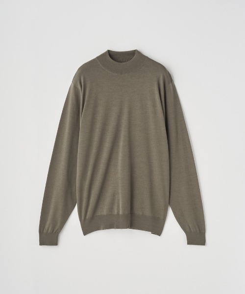 JOHN SMEDLEY（ジョンスメドレー）の「モックネック長袖ニットプルオーバー（ニット/セーター・メンズ・カーキ/ブラウン系その他/グレー系その他/ブラック/ブラウン系その他2/チャコールグレー/グレー/ブルー系その他/オレンジ/ダークグレー/グリーン/ベージュ系その他/ブラウン系その他3/レッド系その他/ホワイト/ダークネイビー/ブルー系その他4・S/XL/L/M）」の11枚目の写真