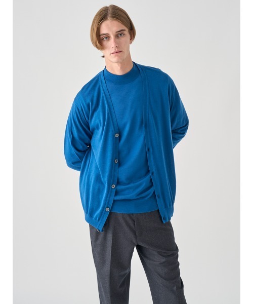 JOHN SMEDLEY（ジョンスメドレー）の「モックネック長袖ニットプルオーバー（ニット/セーター・メンズ・カーキ/ブラウン系その他/グレー系その他/ブラック/ブラウン系その他2/チャコールグレー/グレー/ブルー系その他/オレンジ/ダークグレー/グリーン/ベージュ系その他/ブラウン系その他3/レッド系その他/ホワイト/ダークネイビー/ブルー系その他4・S/XL/L/M）」の15枚目の写真