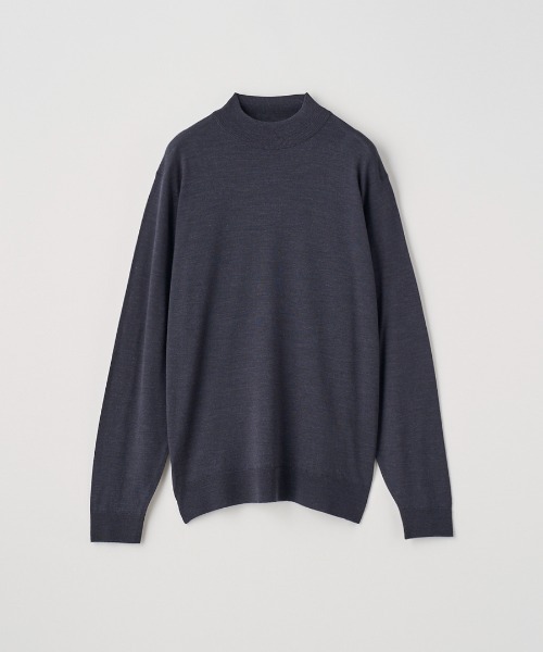 JOHN SMEDLEY（ジョンスメドレー）の「モックネック長袖ニットプルオーバー（ニット/セーター・メンズ・カーキ/ブラウン系その他/グレー系その他/ブラック/ブラウン系その他2/チャコールグレー/グレー/ブルー系その他/オレンジ/ダークグレー/グリーン/ベージュ系その他/ブラウン系その他3/レッド系その他/ホワイト/ダークネイビー/ブルー系その他4・S/XL/L/M）」の5枚目の写真