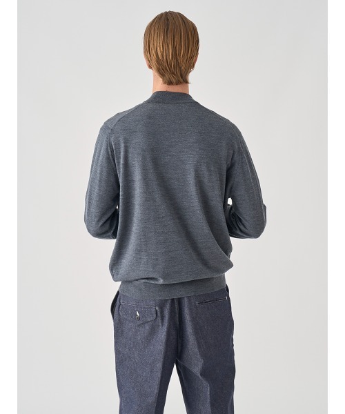 JOHN SMEDLEY（ジョンスメドレー）の「モックネック長袖ニットプルオーバー（ニット/セーター・メンズ・カーキ/ブラウン系その他/グレー系その他/ブラック/ブラウン系その他2/チャコールグレー/グレー/ブルー系その他/オレンジ/ダークグレー/グリーン/ベージュ系その他/ブラウン系その他3/レッド系その他/ホワイト/ダークネイビー/ブルー系その他4・S/XL/L/M）」の21枚目の写真