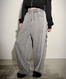 .KOM | 『.KOM/ドットケーオーエム』ピグメント加工ワイドカーゴパンツ【CN】【Z】【Z】(カーゴパンツ)