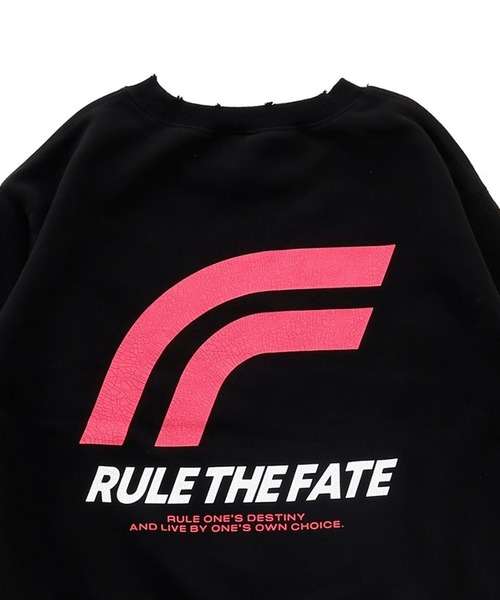 RULE THE FATE(ルールザフェイト)の「RTF GT DAMAGE SWEAT PULLOVER/GTダメージスウェットプルオーバー(スウェット・メンズ・ブラック/ベージュ・2/1/0)」の4枚目の写真