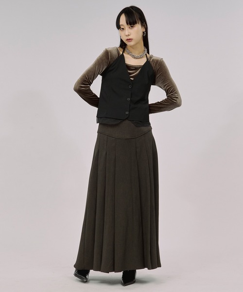 セール】corset pleats skirt コルセットボックスプリーツスカート