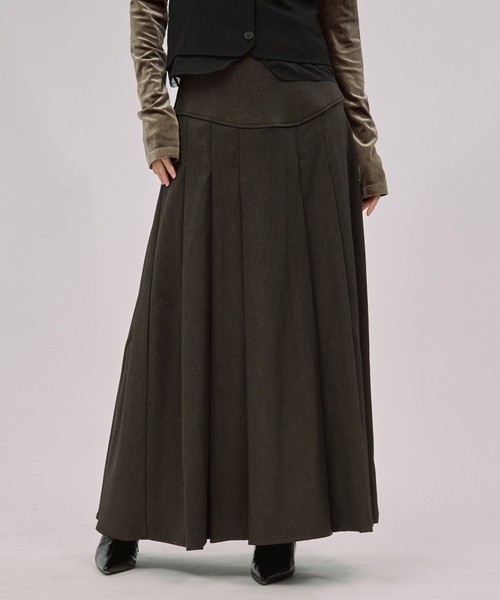 セール】corset pleats skirt コルセットボックスプリーツスカート