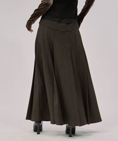 Ezick(エジック)の「corset pleats skirt コルセットボックスプリーツスカート(スカート・レディース・ボルドー/ブラウン/ブラック・FREE)」の13枚目の写真