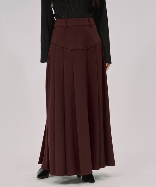 Ezick(エジック)の「corset pleats skirt コルセットボックスプリーツスカート(スカート・レディース・ボルドー/ブラウン/ブラック・FREE)」の20枚目の写真