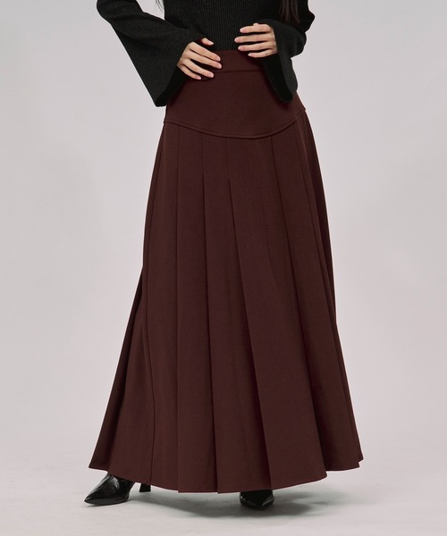 Ezick(エジック)の「corset pleats skirt コルセットボックスプリーツスカート(スカート・レディース・ボルドー/ブラウン/ブラック・FREE)」の19枚目の写真