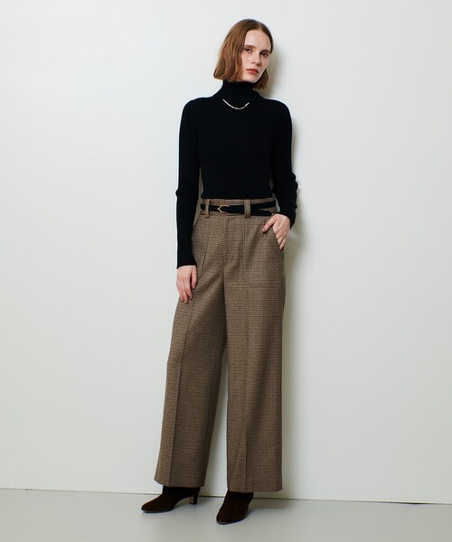 allureville（アルアバイル）の「CHIC TWEEDベイカーパンツ（その他パンツ・レディース・ブラウン/ブラック・1/2）」の4枚目の写真