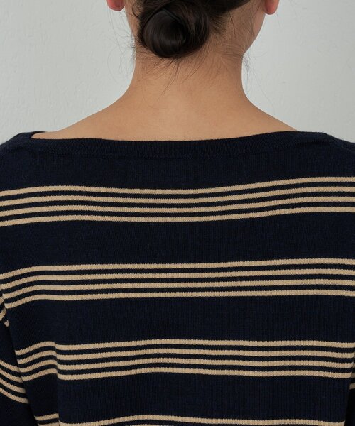 GALLARDAGALANTE(ガリャルダガランテ)の「【手洗い可】【HERITANOVUM】ボーダーニットワンピース(ワンピース・レディース・ボルドー/ネイビー・FREE)」の16枚目の写真