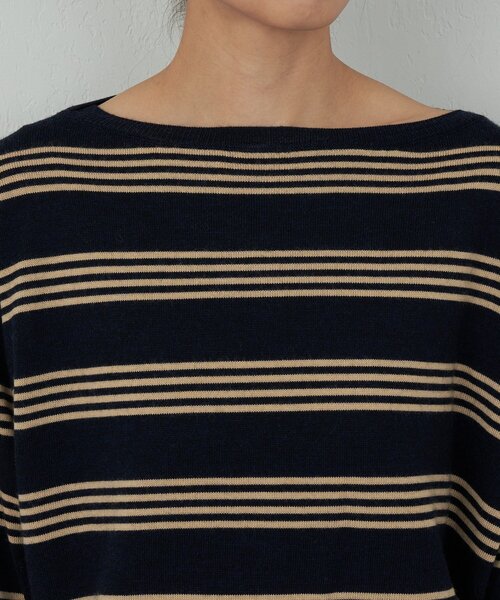 GALLARDAGALANTE(ガリャルダガランテ)の「【手洗い可】【HERITANOVUM】ボーダーニットワンピース(ワンピース・レディース・ボルドー/ネイビー・FREE)」の17枚目の写真