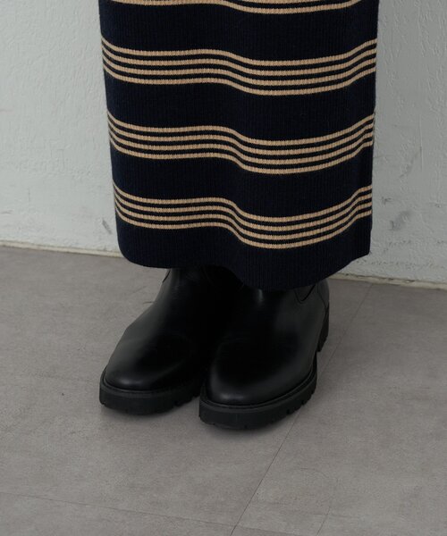 GALLARDAGALANTE(ガリャルダガランテ)の「【手洗い可】【HERITANOVUM】ボーダーニットワンピース(ワンピース・レディース・ボルドー/ネイビー・FREE)」の8枚目の写真