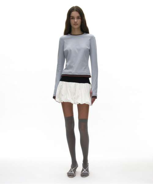 PARTIMENTO WOMEN(パルティメントウィメン)の「2WAYパフスカート_ホワイト(スカート・レディース・ホワイト・SMALL/MEDIUM)」の5枚目の写真