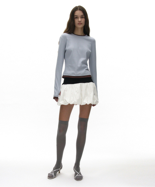 PARTIMENTO WOMEN(パルティメントウィメン)の「2WAYパフスカート_ホワイト(スカート・レディース・ホワイト・SMALL/MEDIUM)」の6枚目の写真