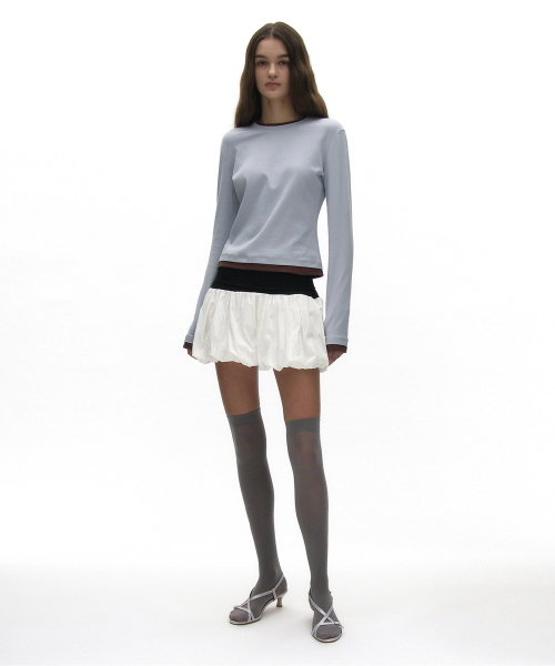 PARTIMENTO WOMEN(パルティメントウィメン)の「2WAYパフスカート_ホワイト(スカート・レディース・ホワイト・SMALL/MEDIUM)」の7枚目の写真