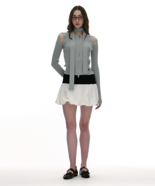 PARTIMENTO WOMEN(パルティメントウィメン)の「2WAYパフスカート_ホワイト(スカート・レディース・ホワイト・SMALL/MEDIUM)」の11枚目の写真