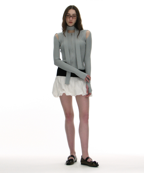 PARTIMENTO WOMEN(パルティメントウィメン)の「2WAYパフスカート_ホワイト(スカート・レディース・ホワイト・SMALL/MEDIUM)」の12枚目の写真