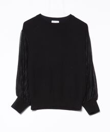 トップス BARNEYS NEW YORK KNIT シーアイランドコットン×シルク モックネックニットプルオーバー