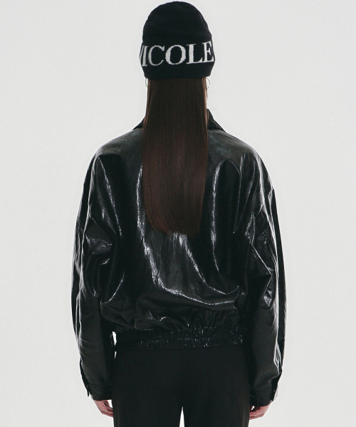 NICK&NICOLE(ニックアンドニコール)の「NICOLE OVER FIT LEATHER JUMPER_BLACK(ライダースジャケット・レディース・その他・FREE)」の3枚目の写真