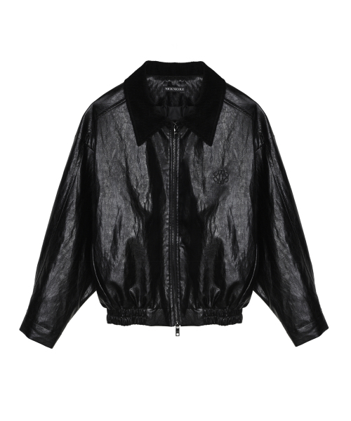 NICK&NICOLE(ニックアンドニコール)の「NICOLE OVER FIT LEATHER JUMPER_BLACK(ライダースジャケット・レディース・その他・FREE)」の4枚目の写真