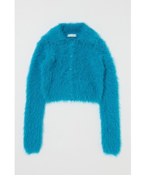 MOUSSY(マウジー)の「FEATHER LIKE KNIT シャツ(ニット/セーター・レディース・ダークネイビー/ライトベージュ/ブルー・1/2)」の8枚目の写真