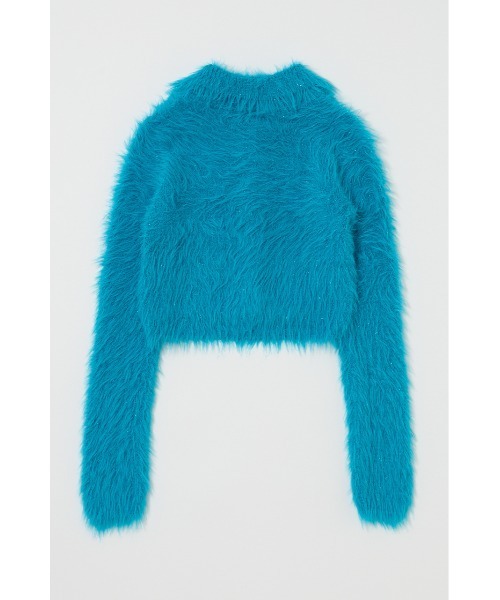 MOUSSY(マウジー)の「FEATHER LIKE KNIT シャツ(ニット/セーター・レディース・ダークネイビー/ライトベージュ/ブルー・1/2)」の9枚目の写真