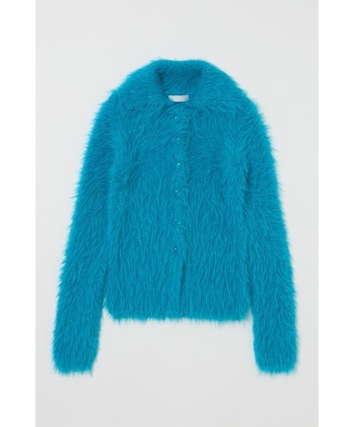 MOUSSY(マウジー)の「FEATHER LIKE KNIT シャツ(ニット/セーター・レディース・ダークネイビー/ライトベージュ/ブルー・1/2)」の10枚目の写真