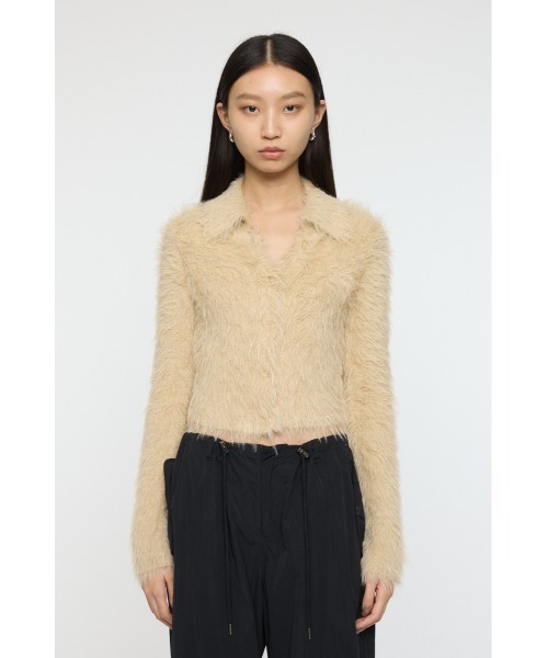 MOUSSY(マウジー)の「FEATHER LIKE KNIT シャツ(ニット/セーター・レディース・ダークネイビー/ライトベージュ/ブルー・1/2)」の16枚目の写真